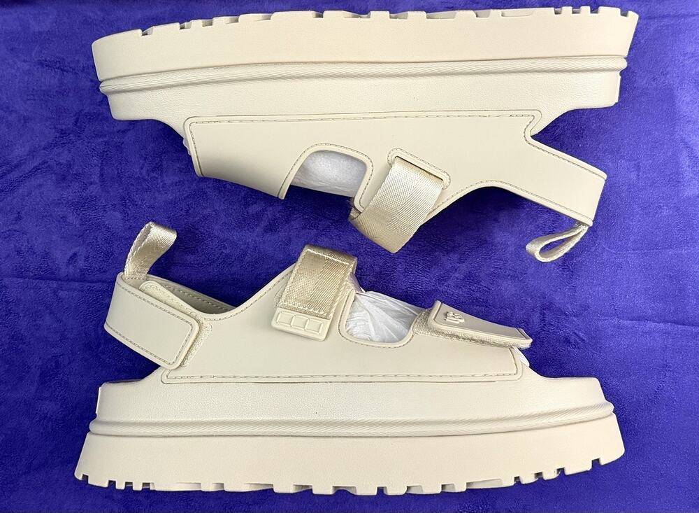 NWB Women Ugg Goldenglow Slide Sandal Sea Salt #1152685 (Size 11)